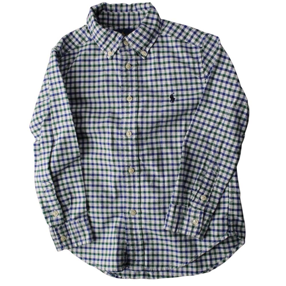Ralph Lauren Polo Blue Label Gingham Long Sleeves Button Down Shirt Size 5